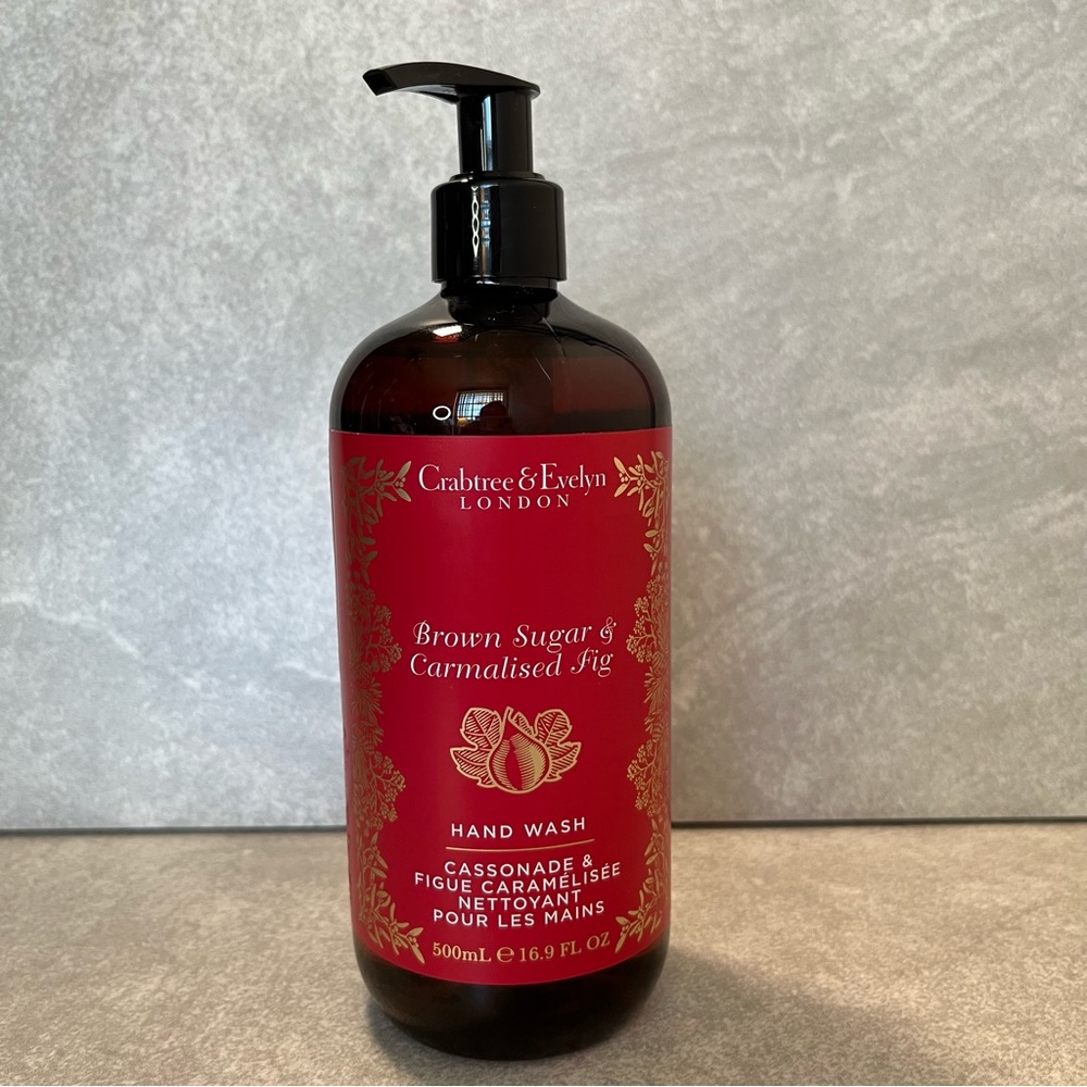 1 Crabtree & Evelyn Brown Sugar & Carmalised Fig Hand Wash Soap 16.9 OZ New